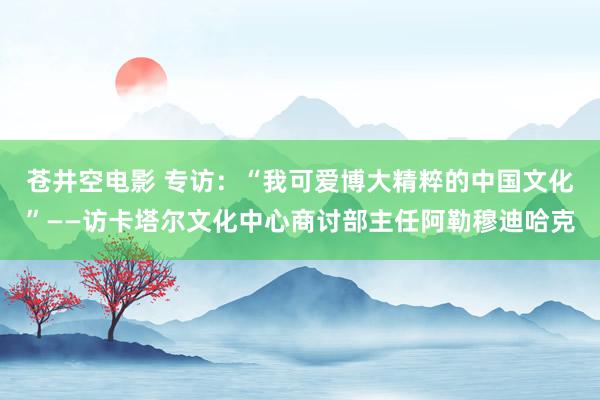 苍井空电影 专访：“我可爱博大精粹的中国文化”——访卡塔尔文化中心商讨部主任阿勒穆迪哈克