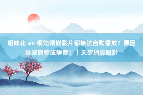 姐妹花 av 網站镶嵌影片卻無法自動播放？原因是沒調整成靜音！｜天矽網頁設計