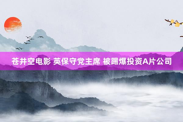 苍井空电影 英保守党主席 被踢爆投资A片公司