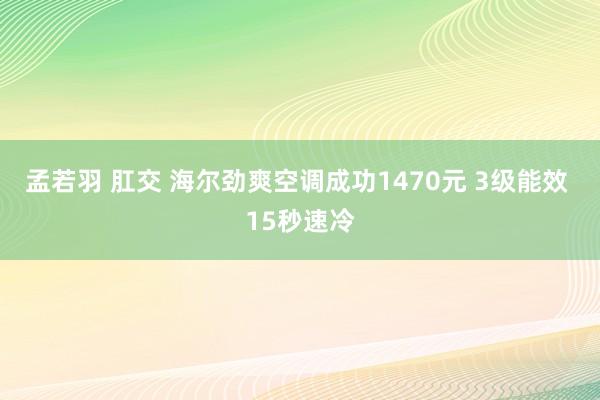 孟若羽 肛交 海尔劲爽空调成功1470元 3级能效 15秒速冷